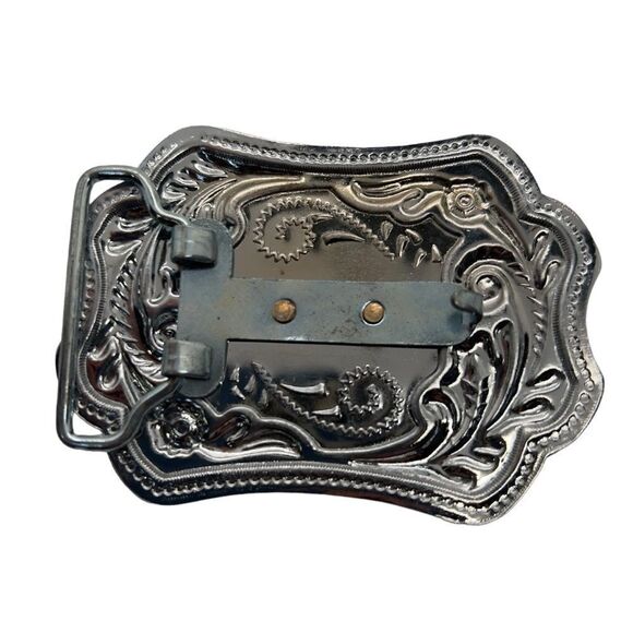 Vintage bronco cowboy horse riding Bull Belt Buckle rodeo Cowboy 3” buckle - Picture 4 of 11